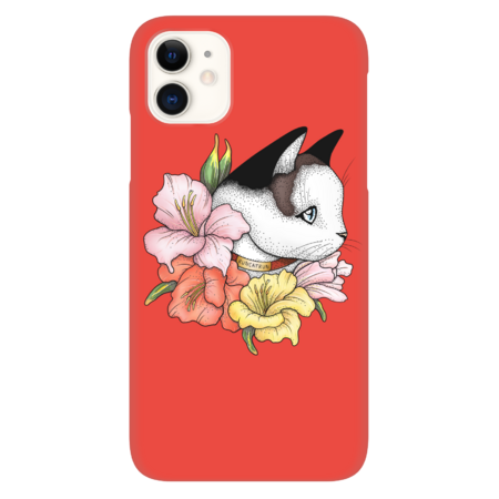 Cat Portrait in Gladiolus Flowers (Pink Edition) by runcatrun