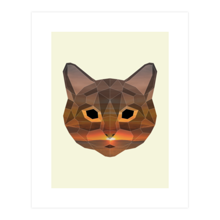 Low Poly Double Exposure of a Cat by ArtLife