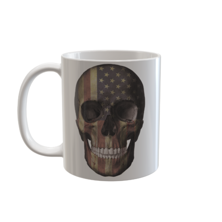Skull with blood and american flag texture - ban guns / anti gun