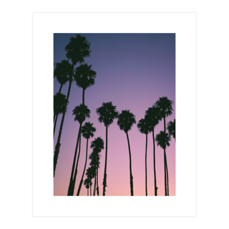 Purple Sunset Palm Trees by NewburyBoutique