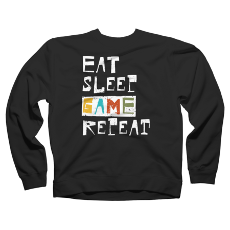 Eat Sleep Game Repeat Funny Gaming Distressed Design