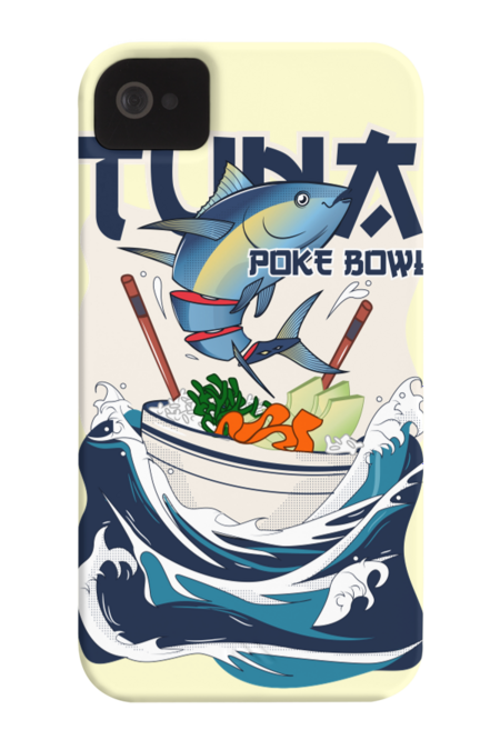 Tuna poke bowl food art by happycolours